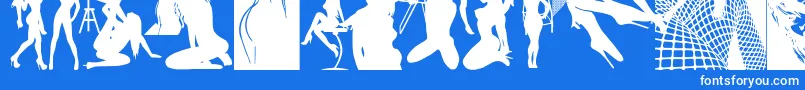 フォントBeautymarks – 青い背景に白い文字