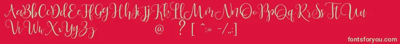 TiredPanda Font – Green Fonts on Red Background
