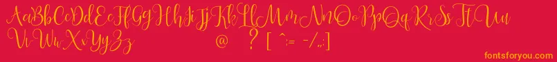 TiredPanda Font – Orange Fonts on Red Background