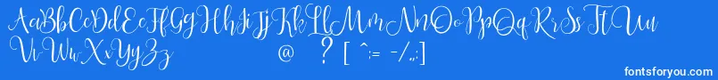 TiredPanda Font – White Fonts on Blue Background