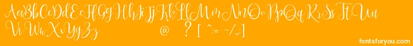 fuente TiredPanda – Fuentes Blancas Sobre Fondo Naranja