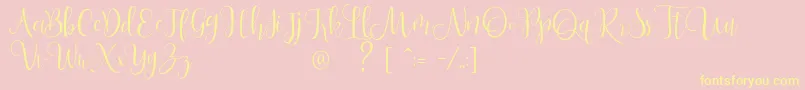 TiredPanda Font – Yellow Fonts on Pink Background