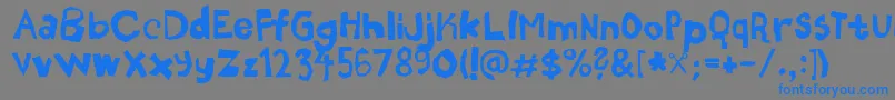 Nozhnitsy Font – Blue Fonts on Gray Background