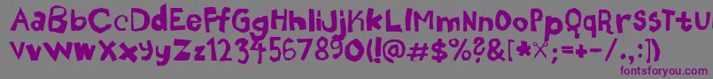 Nozhnitsy Font – Purple Fonts on Gray Background