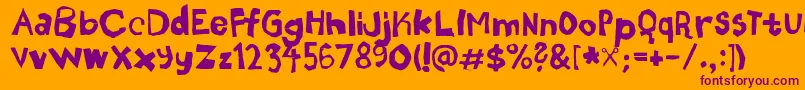 Weitere Informationen zur Nozhnitsy-Schriftart Nozhnitsy-Schriftart – Violette Schriften auf orangefarbenem Hintergrund