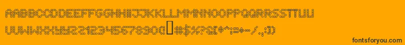 FlytningarSprutande Font – Black Fonts on Orange Background