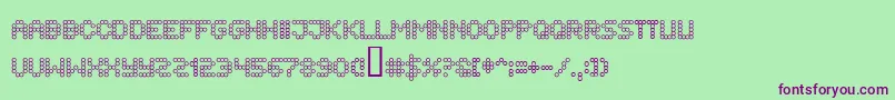 FlytningarSprutande Font – Purple Fonts on Green Background