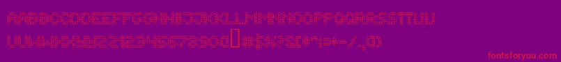 FlytningarSprutande Font – Red Fonts on Purple Background