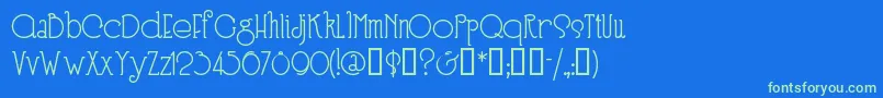 Speedballno3 Font – Green Fonts on Blue Background