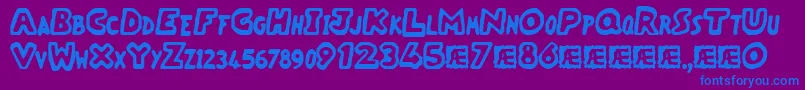 Vacantz Font – Blue Fonts on Purple Background