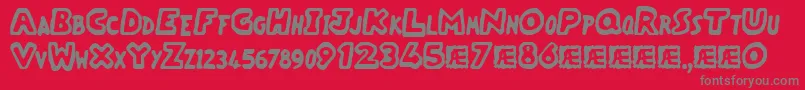 Vacantz Font – Gray Fonts on Red Background