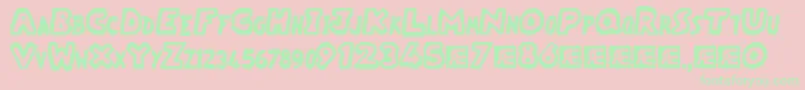 Vacantz Font – Green Fonts on Pink Background