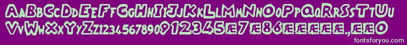 Vacantz Font – Green Fonts on Purple Background