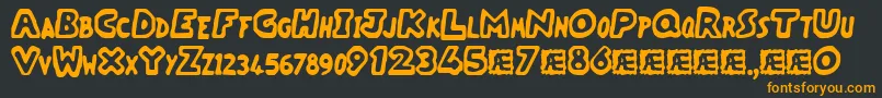 Vacantz Font – Orange Fonts on Black Background
