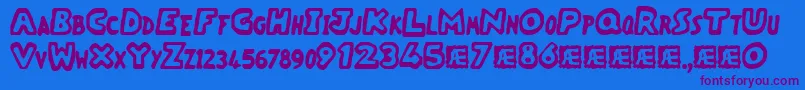 Vacantz Font – Purple Fonts on Blue Background