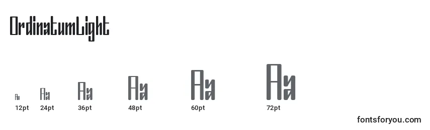 sizes of ordinatumlight font, ordinatumlight sizes