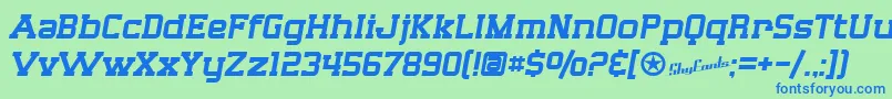 SfBigWhiskey Font – Blue Fonts on Green Background