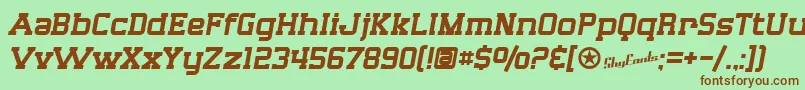 SfBigWhiskey Font – Brown Fonts on Green Background