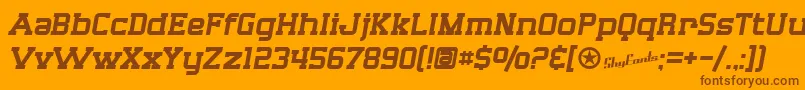 フォントSfBigWhiskey – オレンジの背景に茶色のフォント