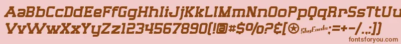 フォントSfBigWhiskey – ピンクの背景に茶色のフォント