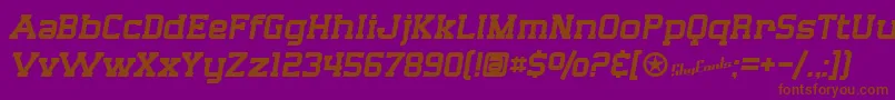 SfBigWhiskey Font – Brown Fonts on Purple Background