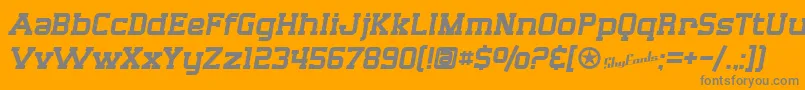 フォントSfBigWhiskey – オレンジの背景に灰色の文字