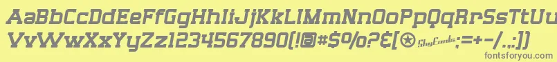 SfBigWhiskey Font – Gray Fonts on Yellow Background