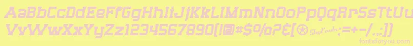 SfBigWhiskey Font – Pink Fonts on Yellow Background