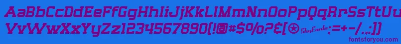 Шрифт SfBigWhiskey – фиолетовые шрифты на синем фоне