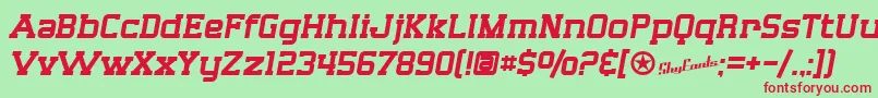 SfBigWhiskey Font – Red Fonts on Green Background