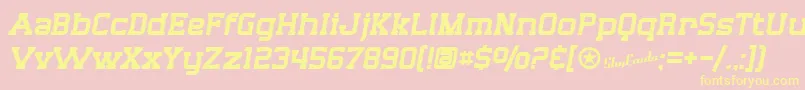 SfBigWhiskey Font – Yellow Fonts on Pink Background