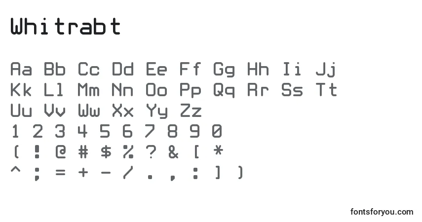 Шрифт Whitrabt – алфавит, цифры, специальные символы