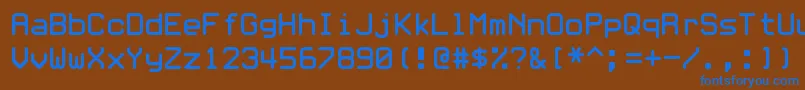 Whitrabt Font – Blue Fonts on Brown Background