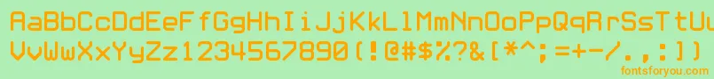 Whitrabt Font – Orange Fonts on Green Background