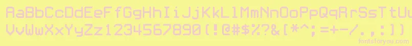 Whitrabt Font – Pink Fonts on Yellow Background