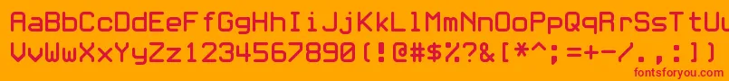 Whitrabt Font – Red Fonts on Orange Background