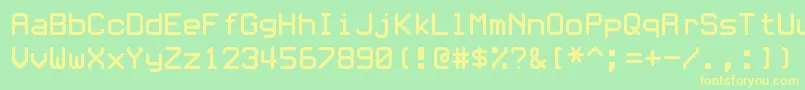 Whitrabt Font – Yellow Fonts on Green Background
