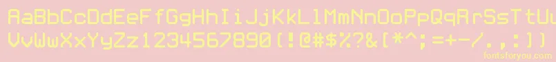 Whitrabt Font – Yellow Fonts on Pink Background