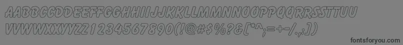 CartoonHollow Font – Black Fonts on Gray Background