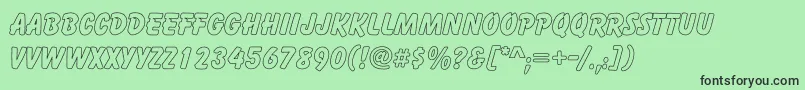 CartoonHollow Font – Black Fonts on Green Background