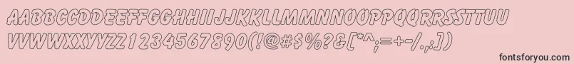 CartoonHollow Font – Black Fonts on Pink Background