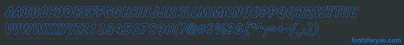 CartoonHollow Font – Blue Fonts on Black Background