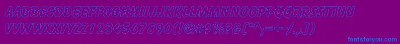 CartoonHollow Font – Blue Fonts on Purple Background