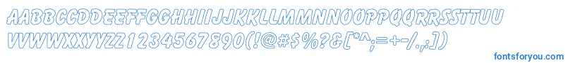 CartoonHollow Font – Blue Fonts on White Background