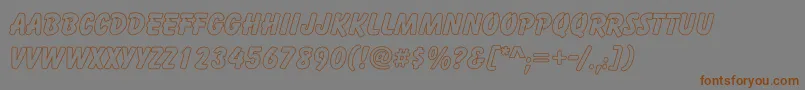 CartoonHollow Font – Brown Fonts on Gray Background