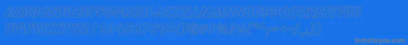 CartoonHollow Font – Gray Fonts on Blue Background