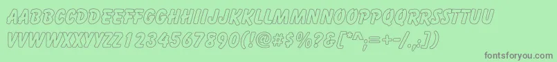 CartoonHollow Font – Gray Fonts on Green Background