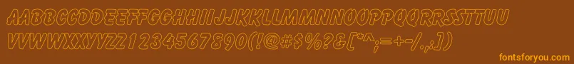 CartoonHollow Font – Orange Fonts on Brown Background