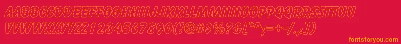 CartoonHollow Font – Orange Fonts on Red Background