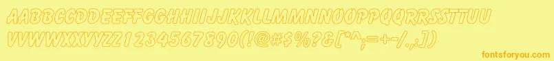 CartoonHollow Font – Orange Fonts on Yellow Background